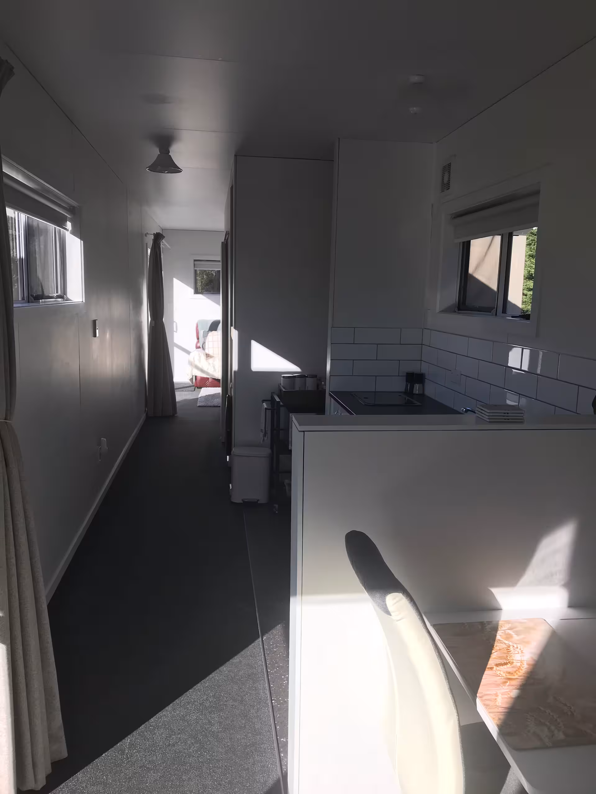 Dining and kitchen hallway