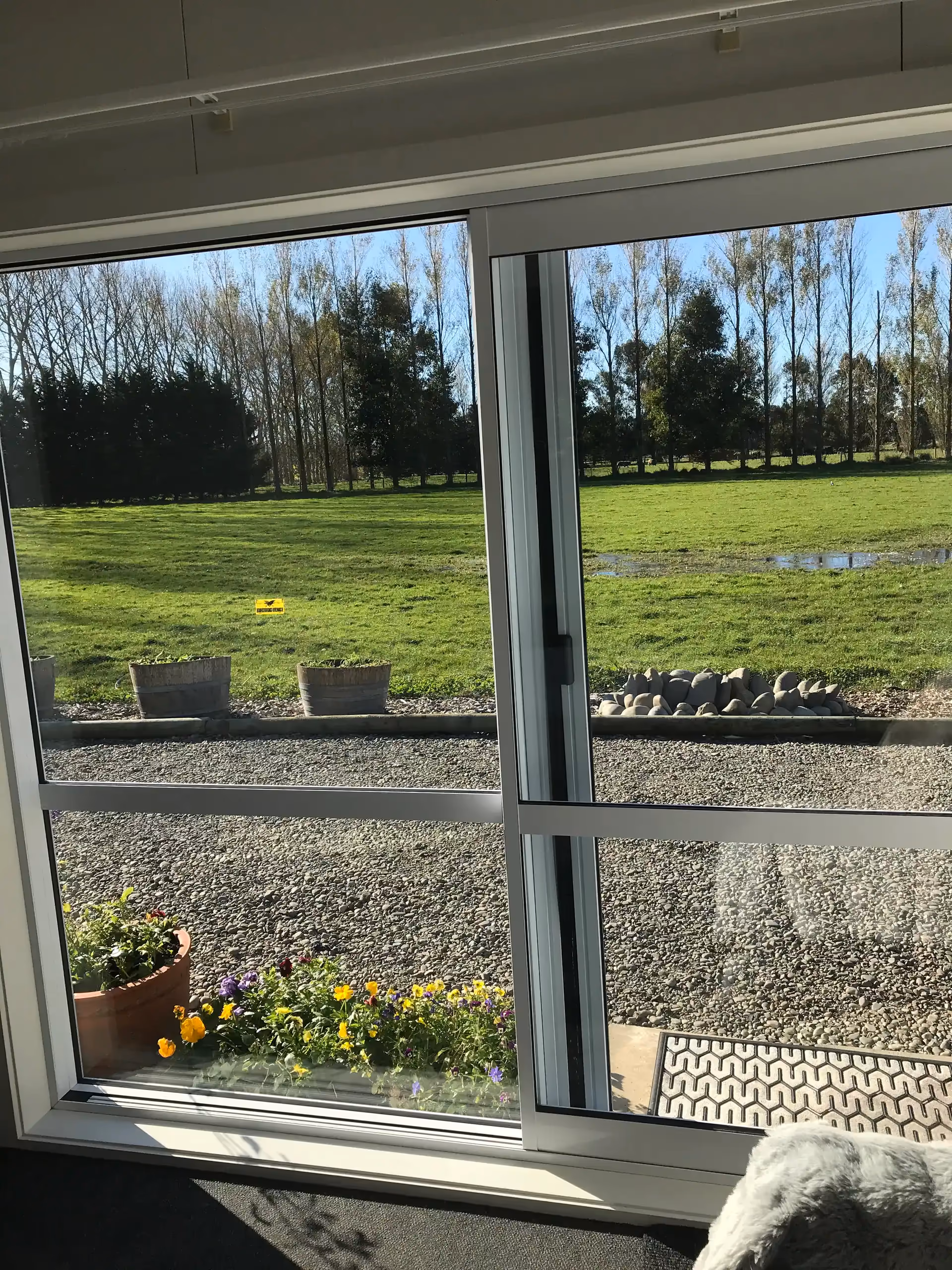 Master bedroom farmland view