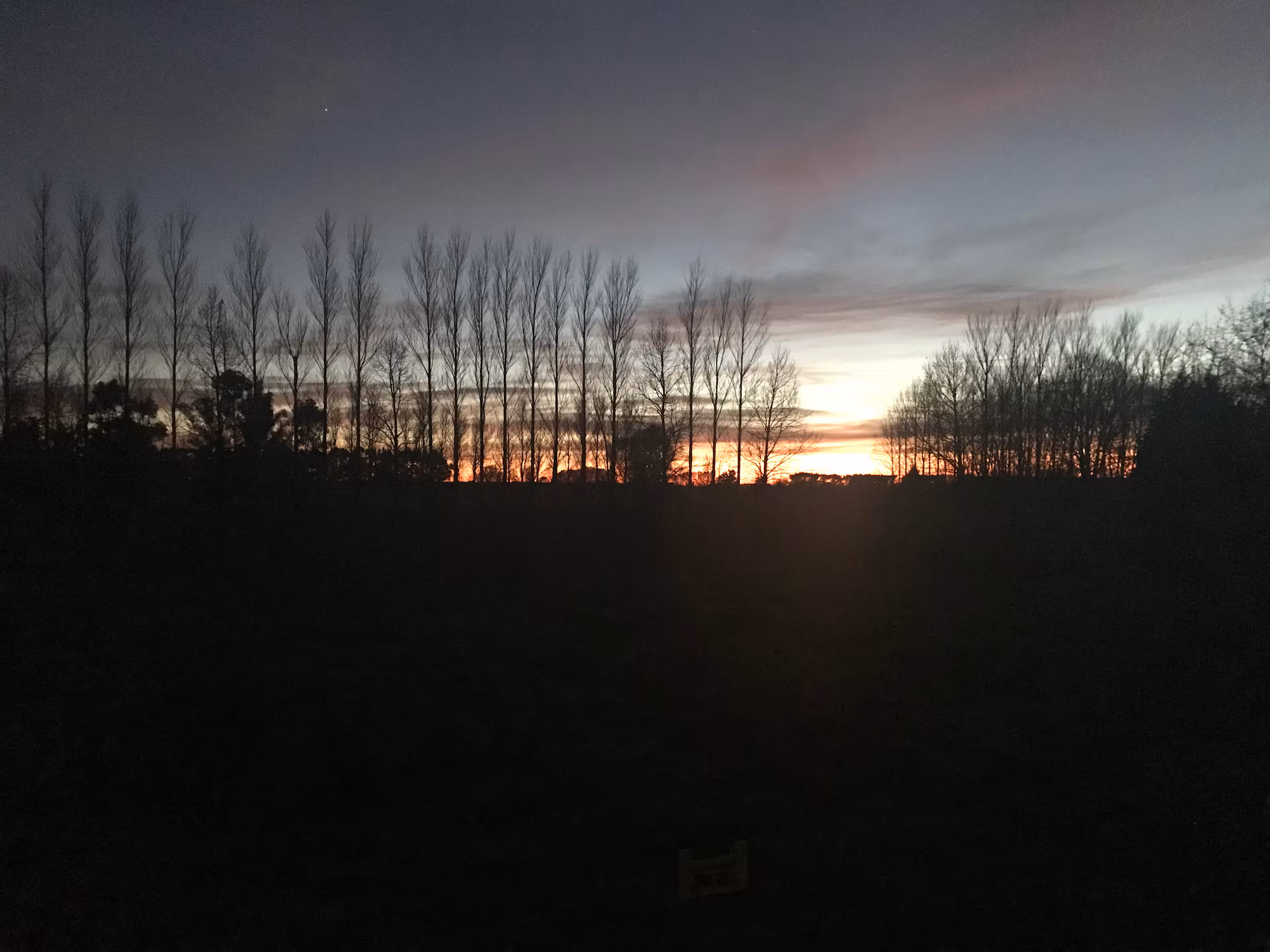 Sunset silhouette Canterbury